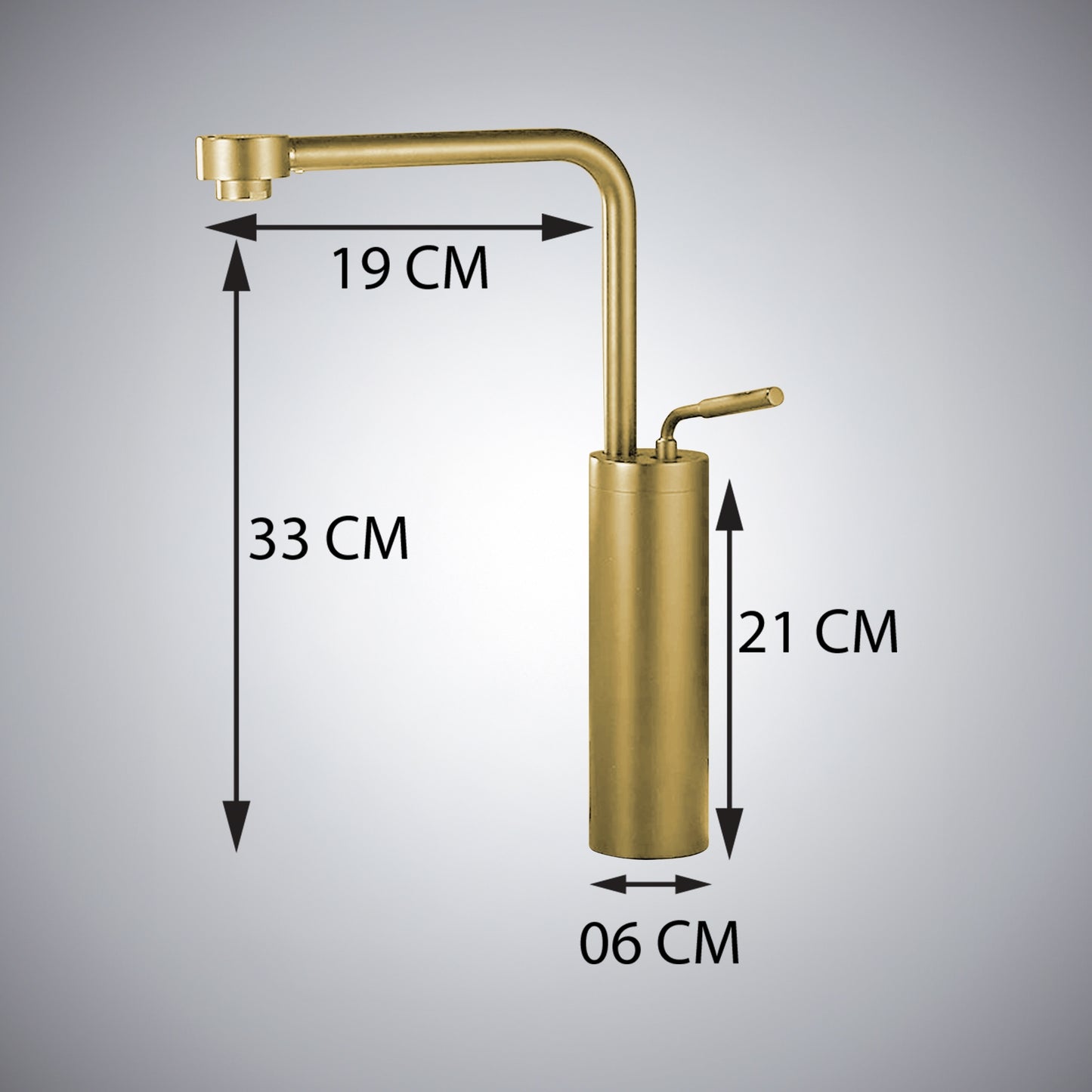 Fontana Denia Modern Single Handle Deck Mounted Gold Faucet