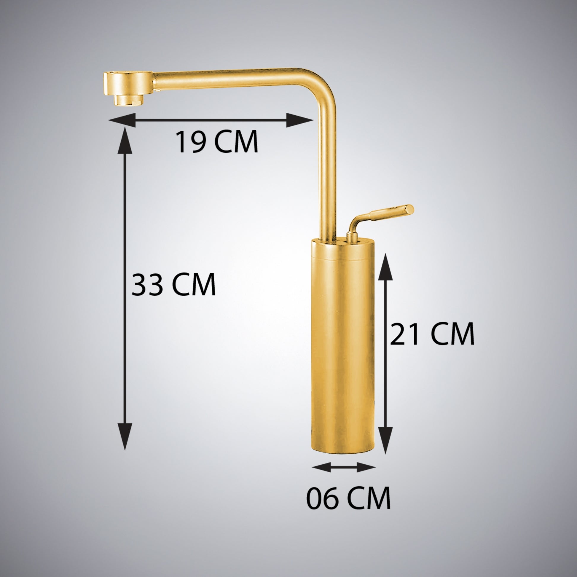 Fontana Denia Modern Single Handle Deck Mounted Gold Faucet
