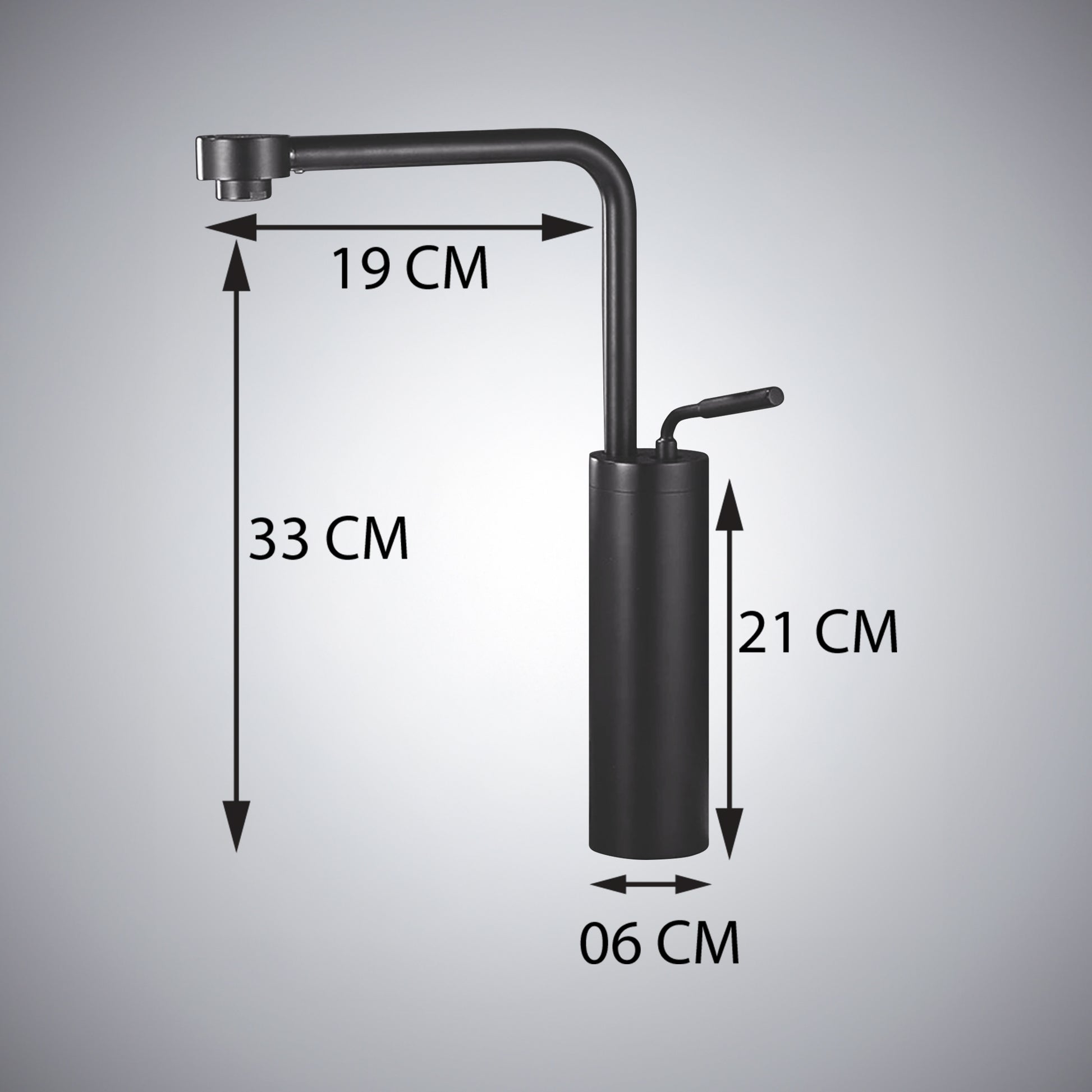 Fontana Denia Modern Single Handle Deck Mounted Gun Metal Gray Faucet