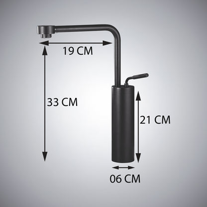 Fontana Denia Modern Single Handle Deck Mounted Gun Metal Gray Faucet