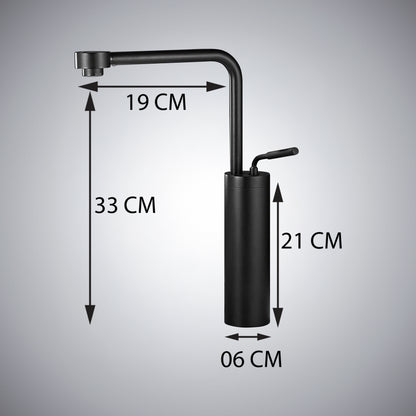 Fontana Denia Modern Single Handle Deck Mounted Matte Black Faucet