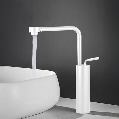 Fontana Denia Modern Single Handle Deck Mounted Matte White Faucet