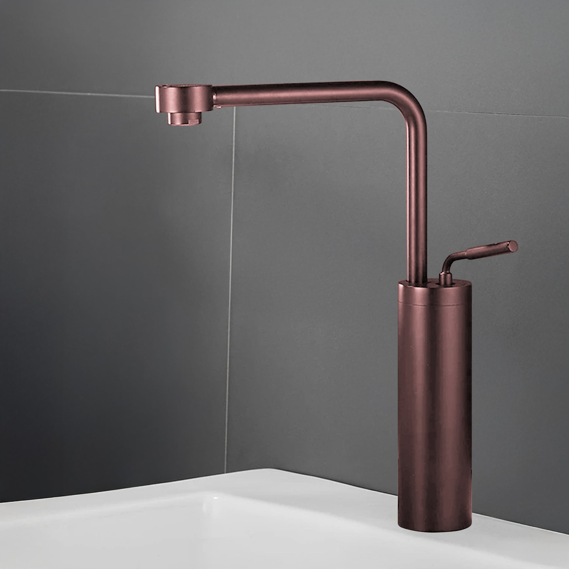 Fontana Denia Modern Single Handle Deck Mounted Oil Rubbed Bronze Faucet