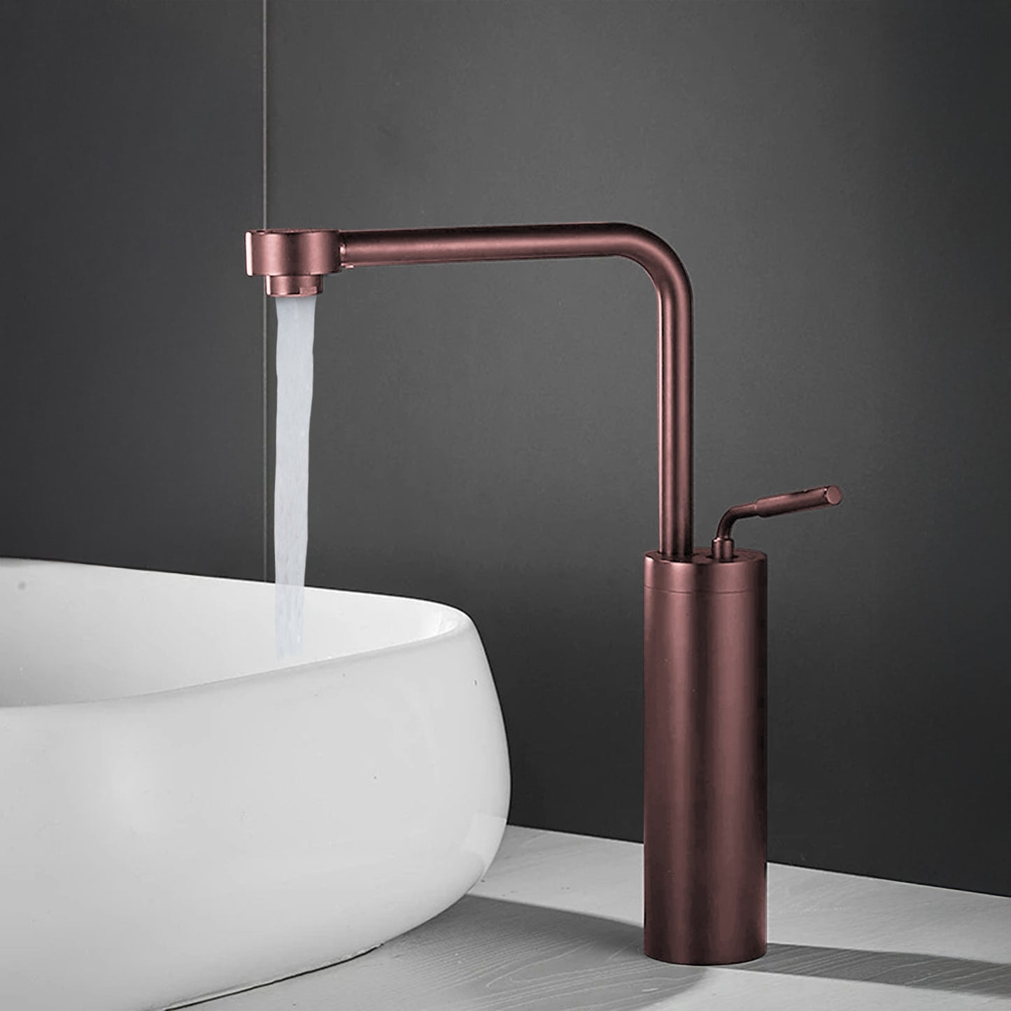 Fontana Denia Modern Single Handle Deck Mounted Oil Rubbed Bronze Faucet