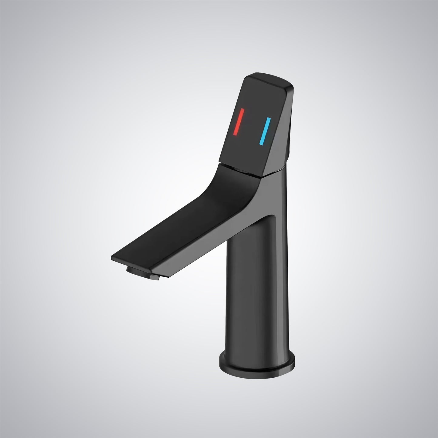 Fontana Digne-Les-Bains Single Handle Stainless Steel Deck Mounted Black Basin Faucet