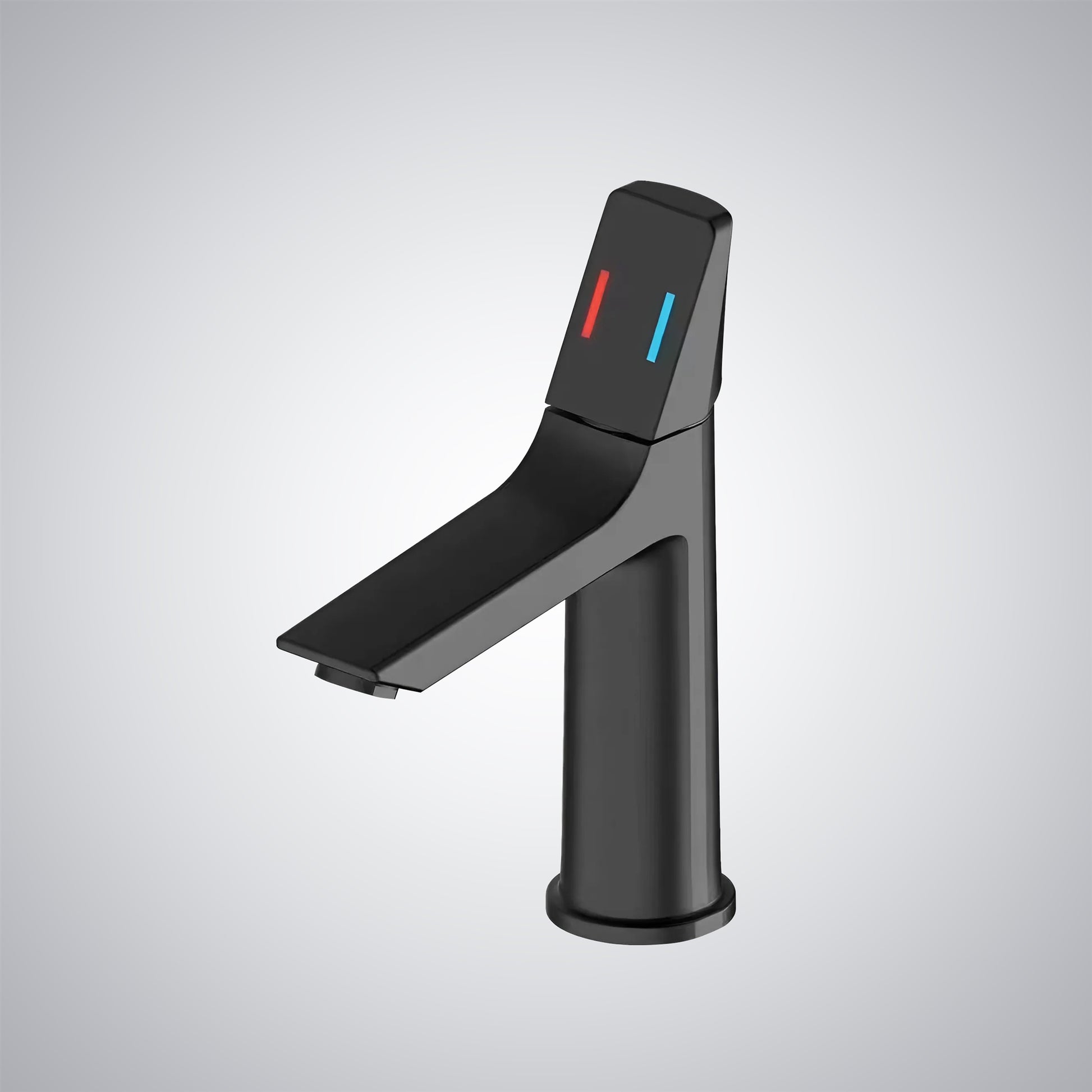 Fontana Digne-Les-Bains Single Handle Stainless Steel Deck Mounted Black Basin Faucet