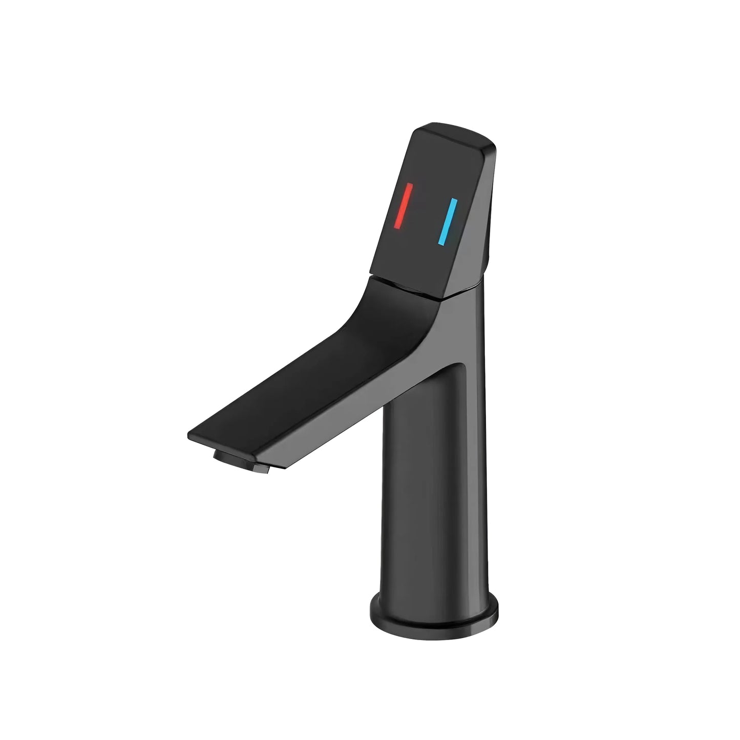 Fontana Digne-Les-Bains Single Handle Stainless Steel Deck Mounted Black Basin Faucet