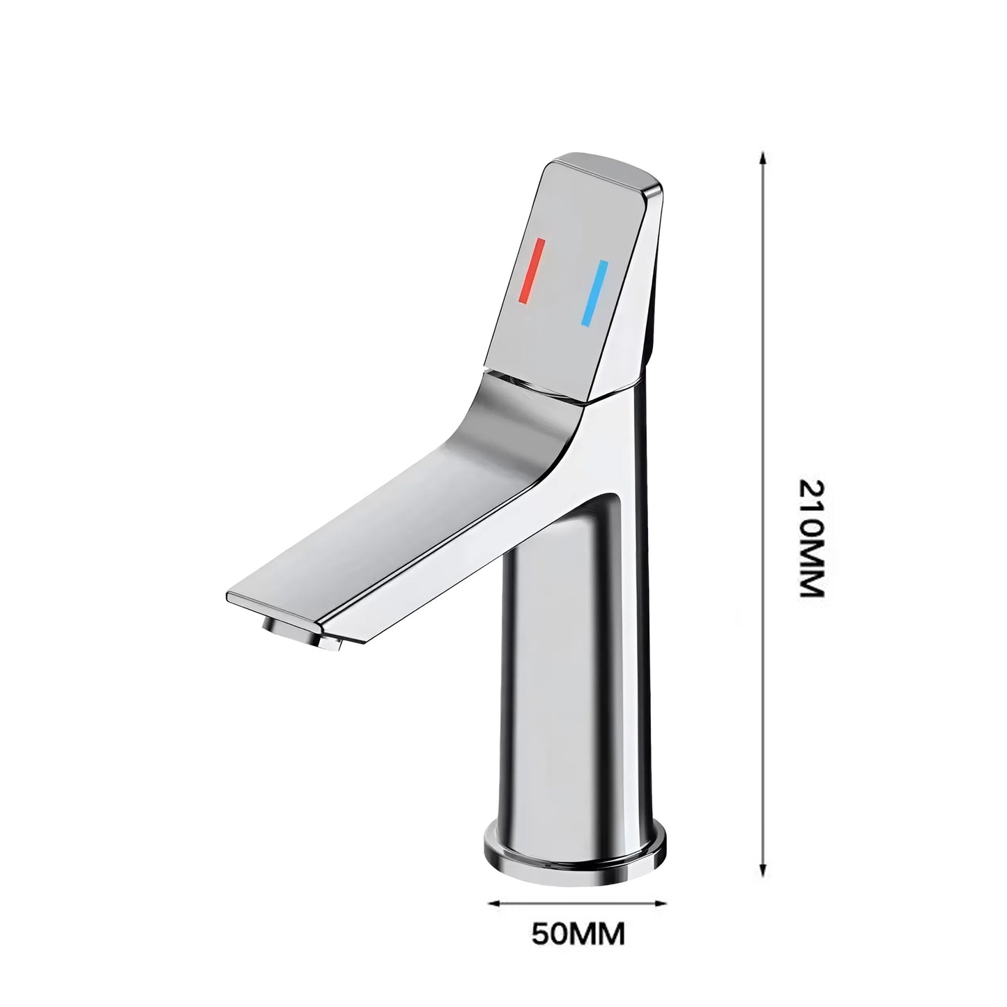 Fontana Digne-Les-Bains Single Handle Stainless Steel Deck Mounted Chrome Basin Faucet