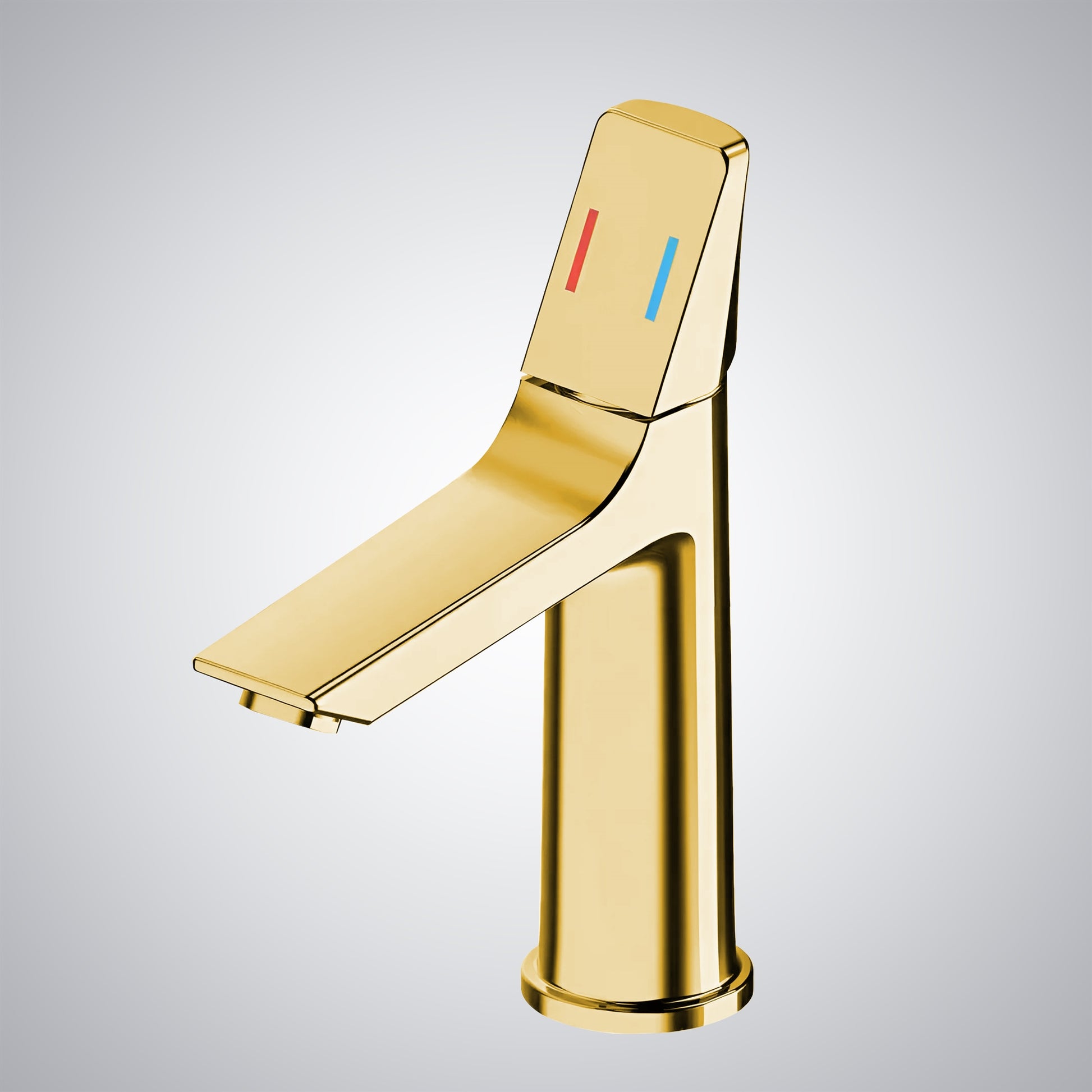 Fontana Digne-Les-Bains Single Handle Stainless Steel Deck Mounted Gold Basin Faucet