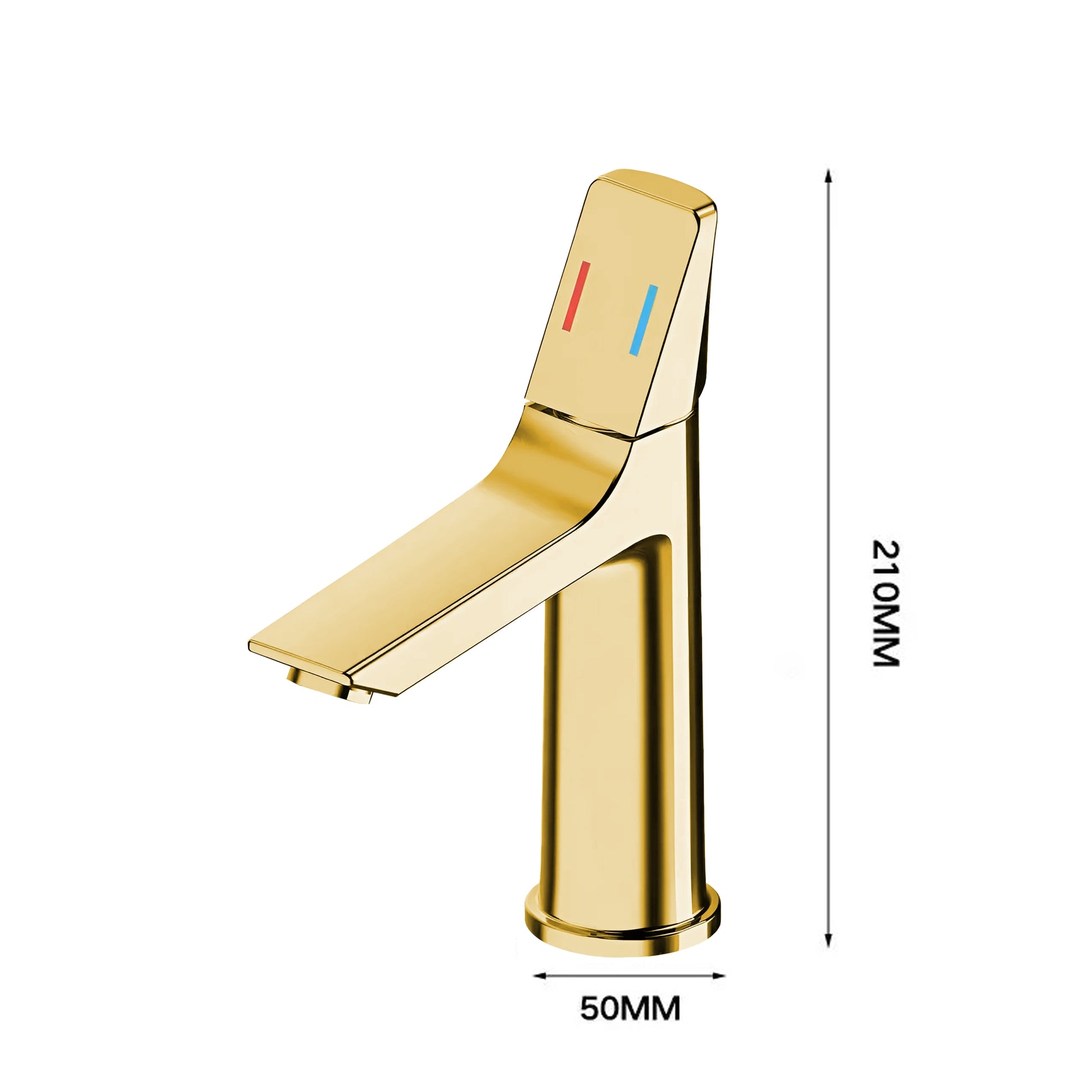 Fontana Digne-Les-Bains Single Handle Stainless Steel Deck Mounted Gold Basin Faucet