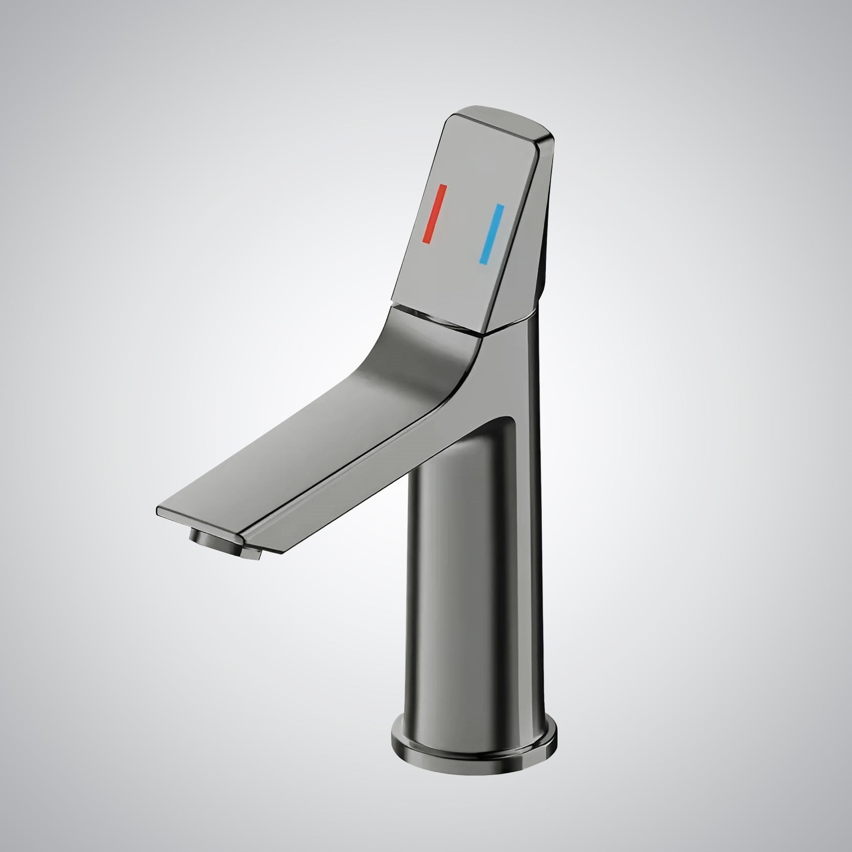 Fontana Digne-Les-Bains Single Handle Stainless Steel Deck Mounted Gun Gray Basin Faucet