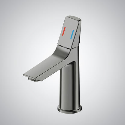 Fontana Digne-Les-Bains Single Handle Stainless Steel Deck Mounted Gun Gray Basin Faucet