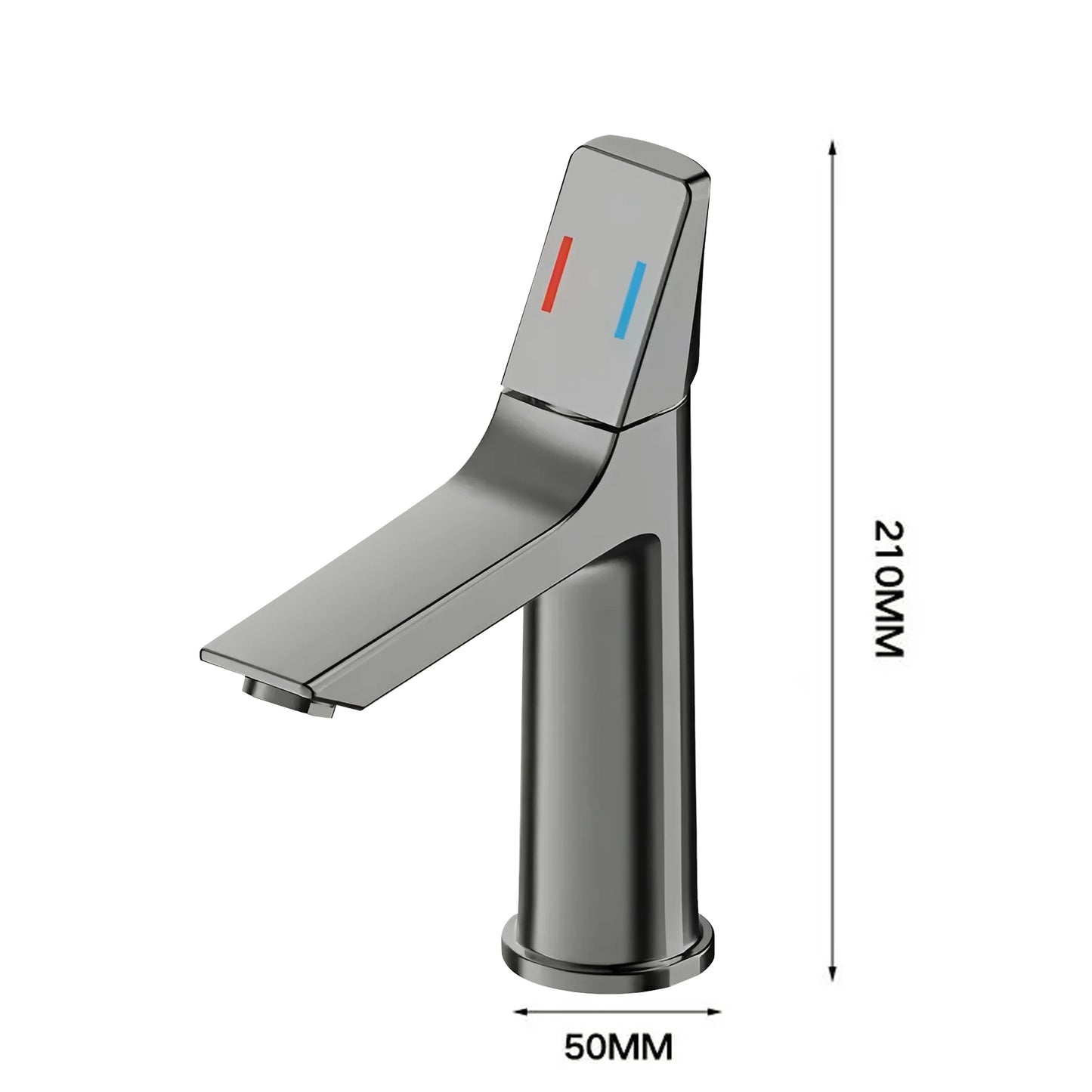 Fontana Digne-Les-Bains Single Handle Stainless Steel Deck Mounted Gun Gray Basin Faucet