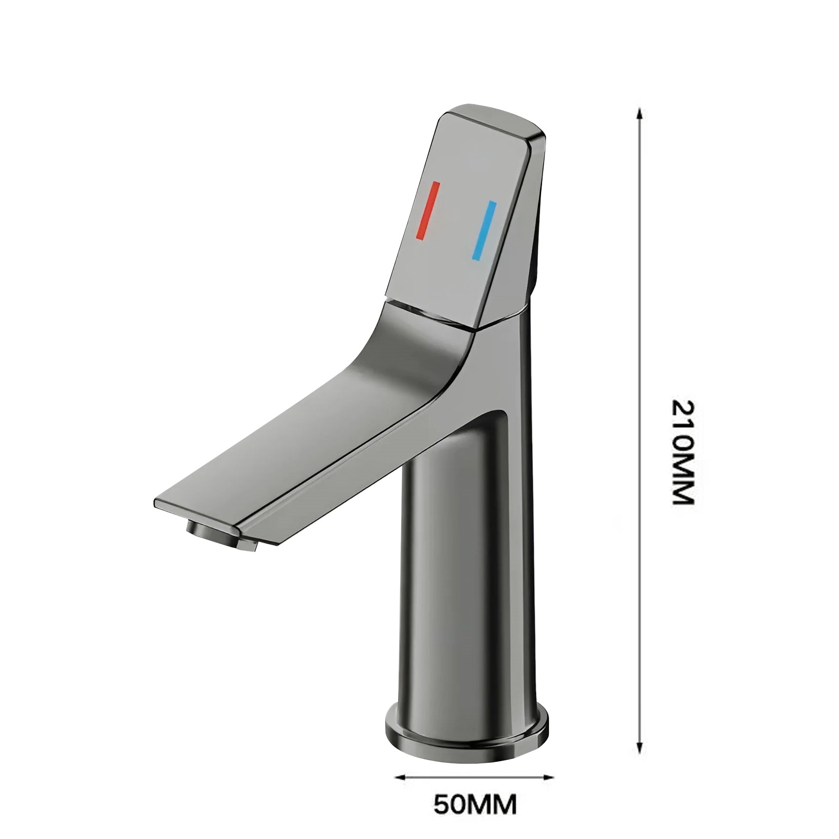 Fontana Digne-Les-Bains Single Handle Stainless Steel Deck Mounted Gun Gray Basin Faucet