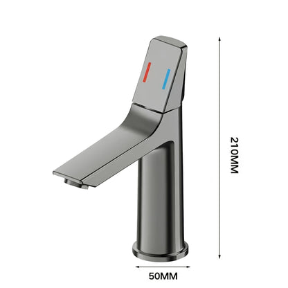 Fontana Digne-Les-Bains Single Handle Stainless Steel Deck Mounted Gun Gray Basin Faucet