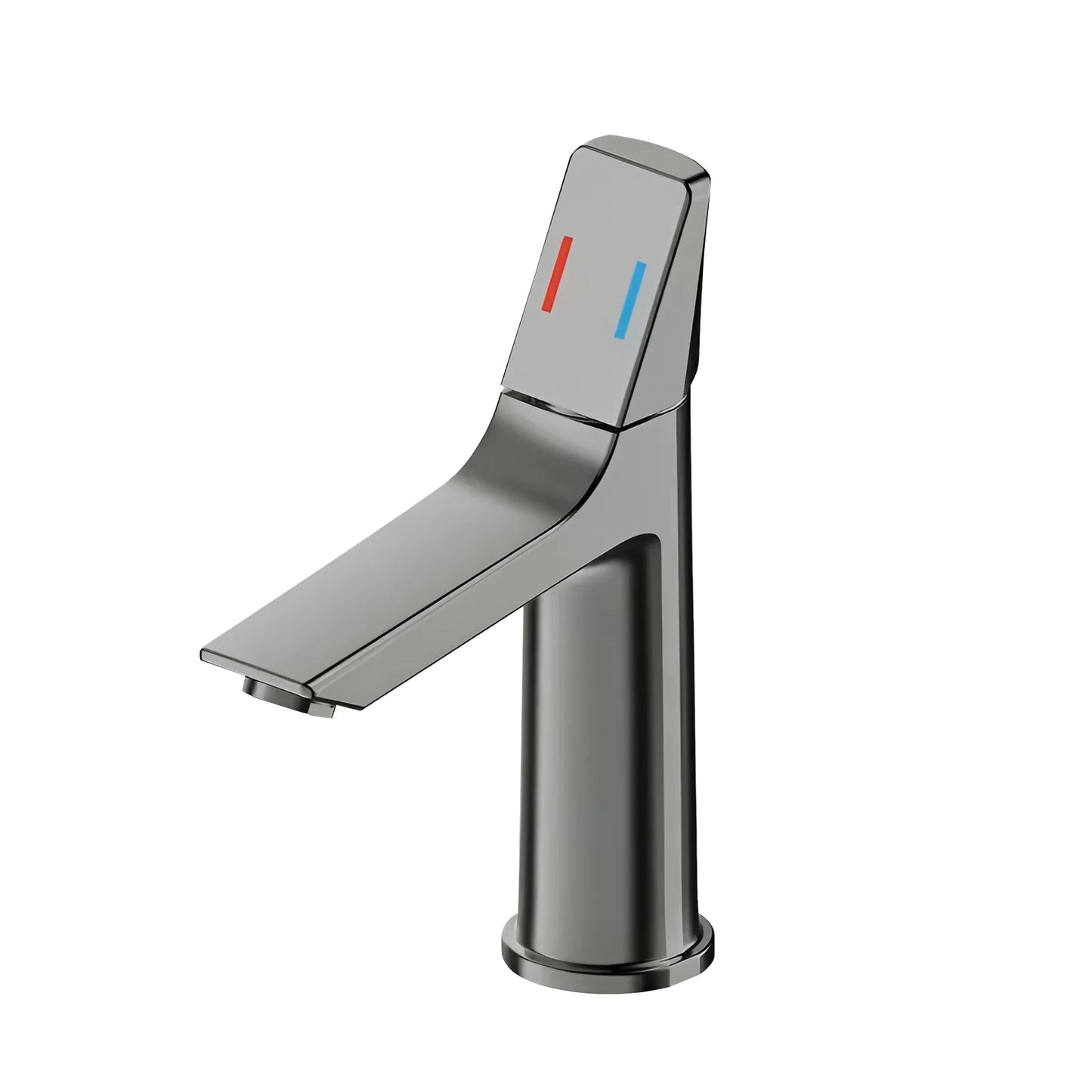 Fontana Digne-Les-Bains Single Handle Stainless Steel Deck Mounted Gun Gray Basin Faucet