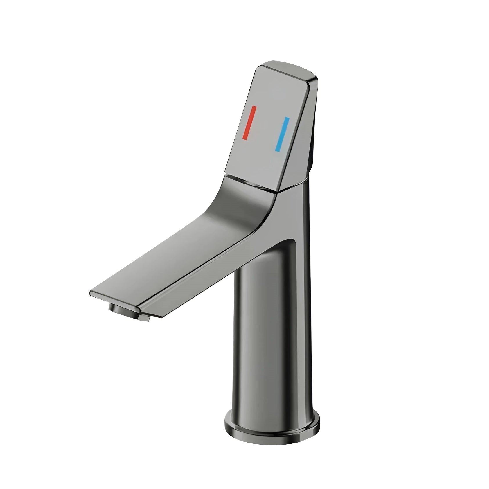 Fontana Digne-Les-Bains Single Handle Stainless Steel Deck Mounted Gun Gray Basin Faucet