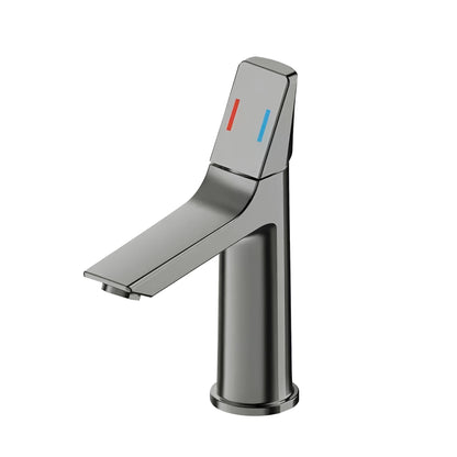 Fontana Digne-Les-Bains Single Handle Stainless Steel Deck Mounted Gun Gray Basin Faucet