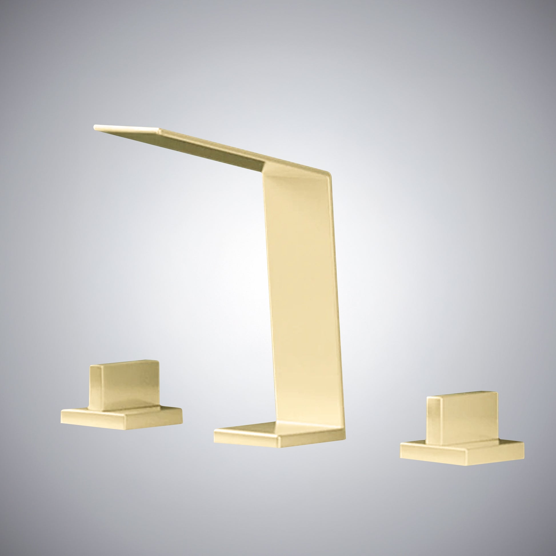 Fontana Duronia Deck Mounted Dual Handle Brushed Gold Sink Faucet