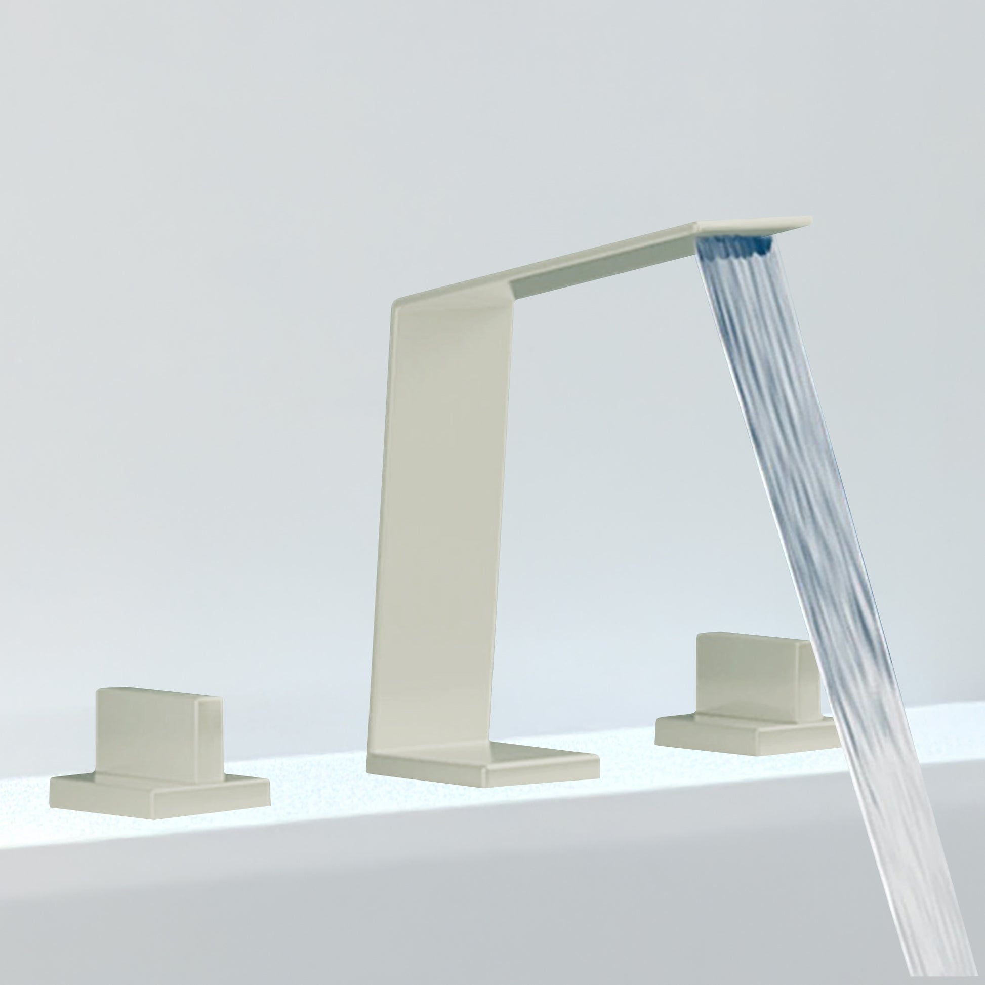 Fontana Duronia Deck Mounted Dual Handle Brushed Nickel Sink Faucet