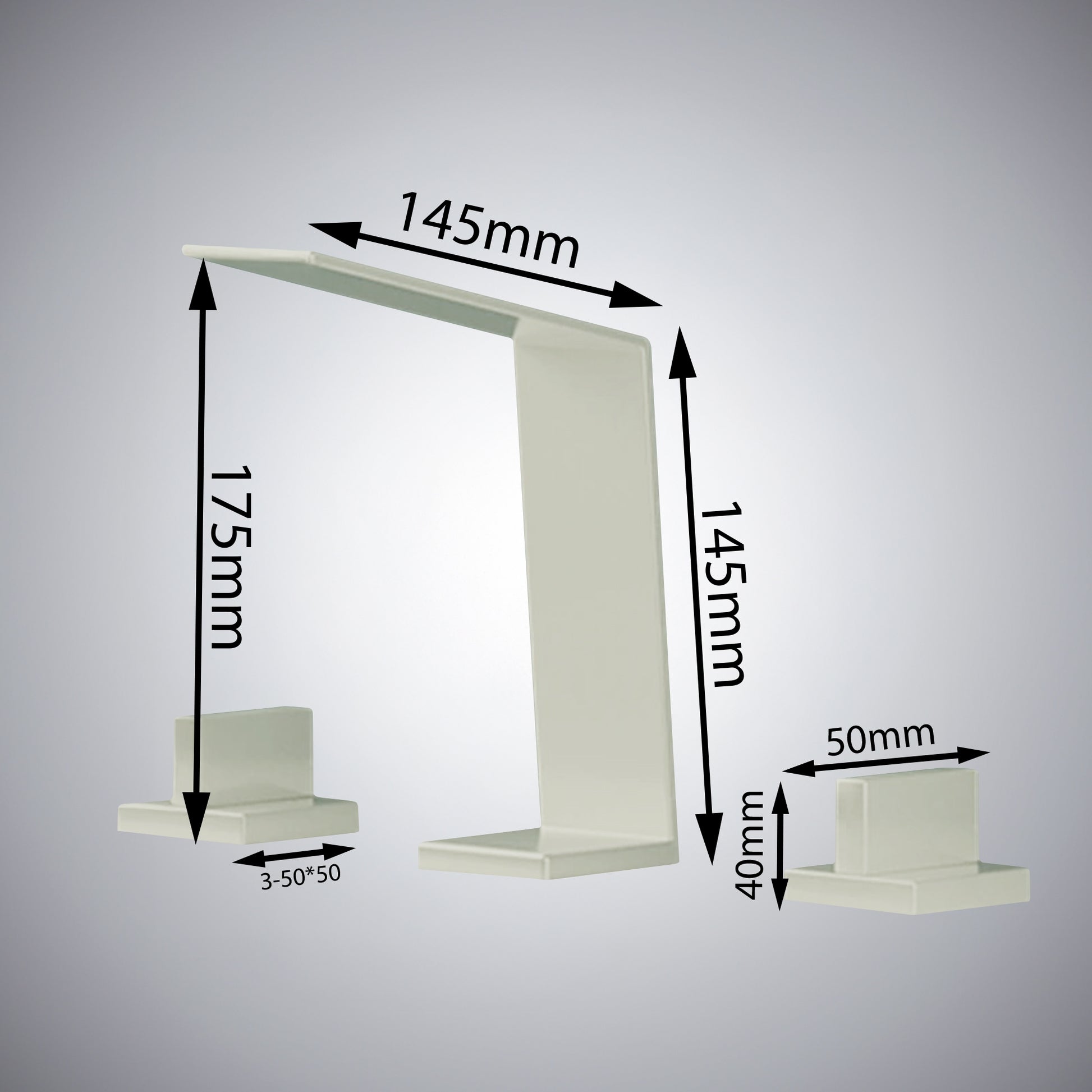 Fontana Duronia Deck Mounted Dual Handle Brushed Nickel Sink Faucet