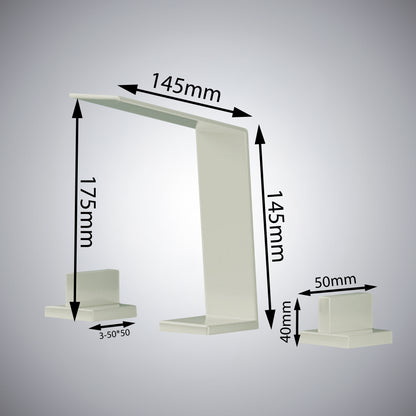 Fontana Duronia Deck Mounted Dual Handle Brushed Nickel Sink Faucet