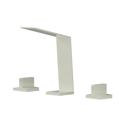 Fontana Duronia Deck Mounted Dual Handle Brushed Nickel Sink Faucet