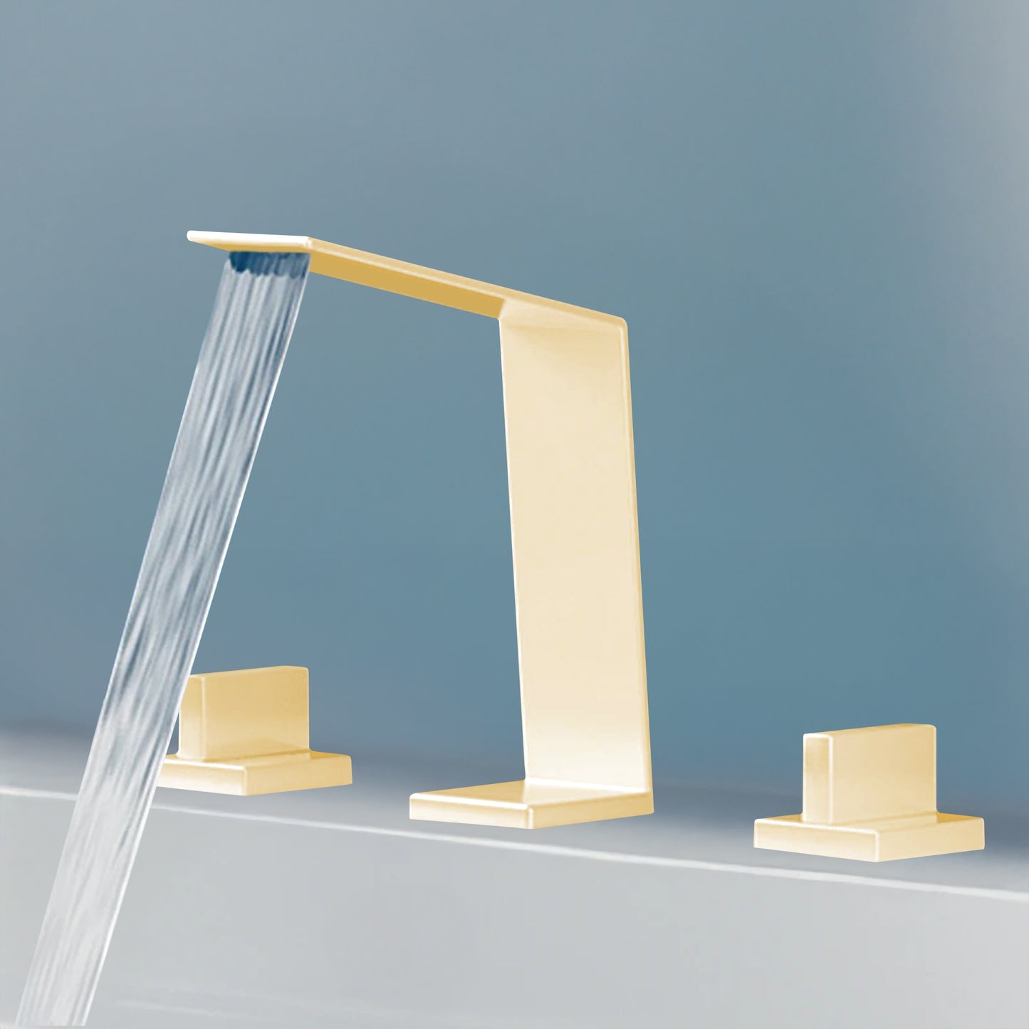 Fontana Duronia Deck Mounted Dual Handle Champagne Sink Faucet