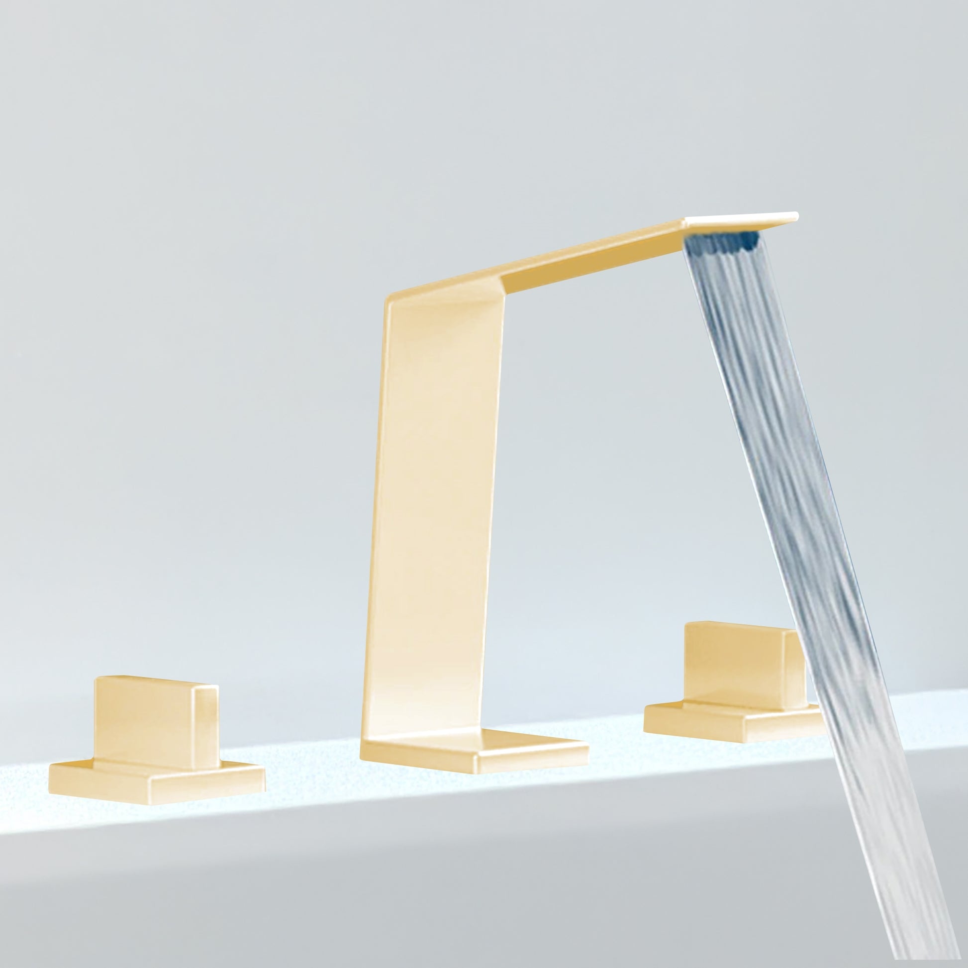 Fontana Duronia Deck Mounted Dual Handle Champagne Sink Faucet