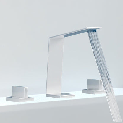 Fontana Duronia Deck Mounted Dual Handle Chrome Sink Faucet