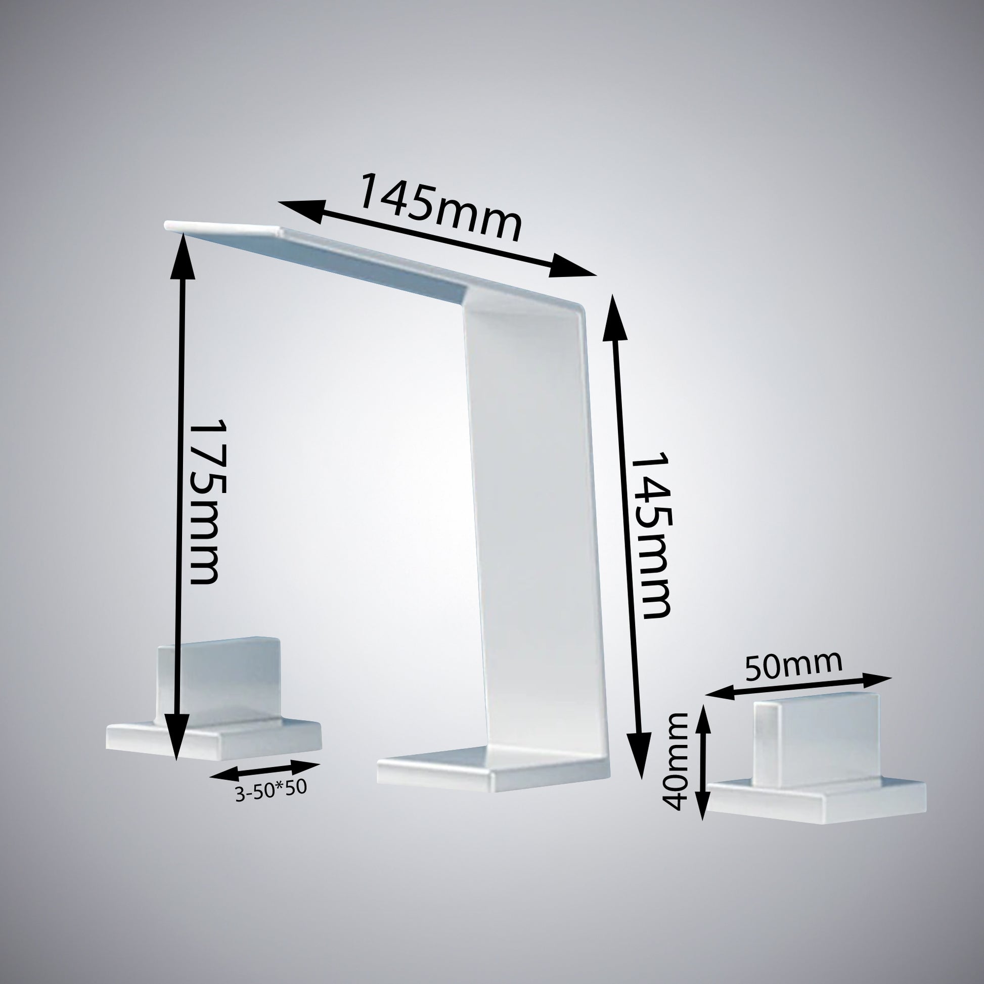 Fontana Duronia Deck Mounted Dual Handle Chrome Sink Faucet