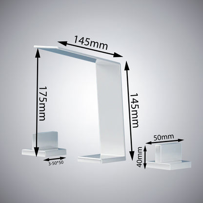 Fontana Duronia Deck Mounted Dual Handle Chrome Sink Faucet