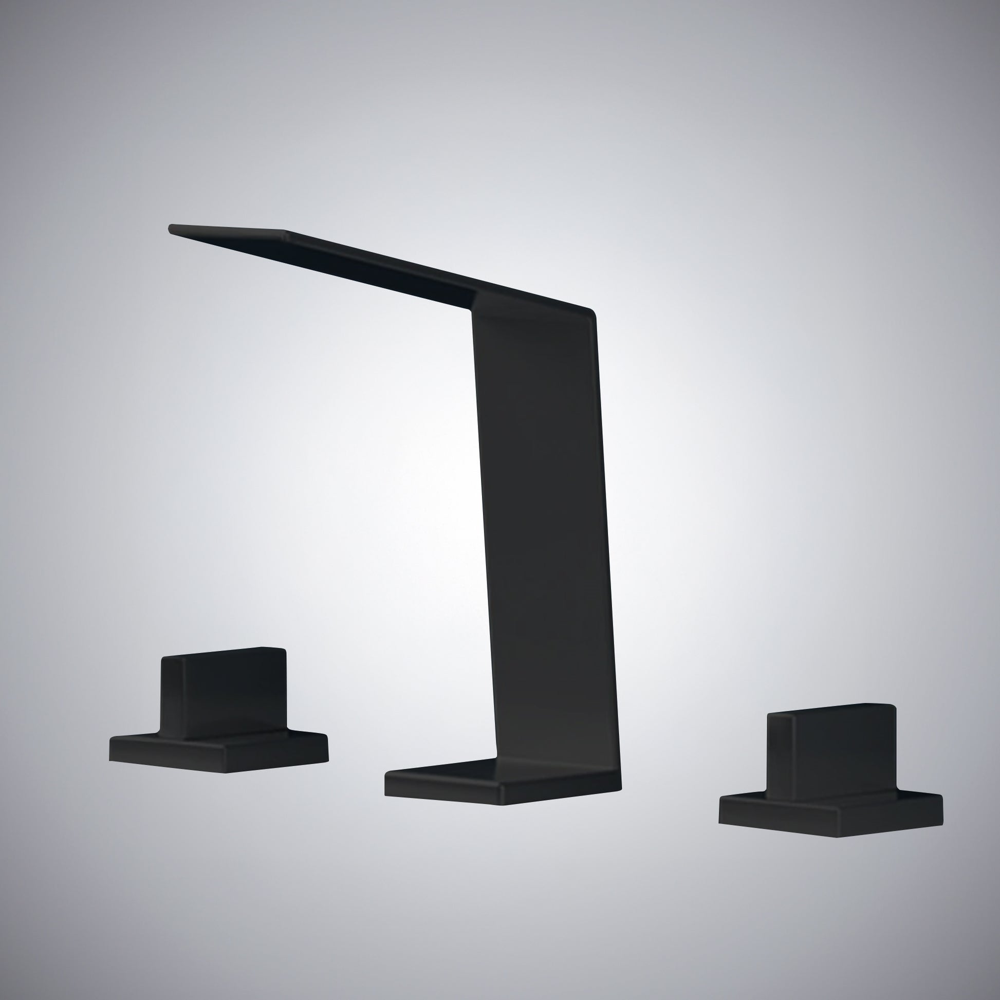 Fontana Duronia Deck Mounted Dual Handle Matte Black Sink Faucet