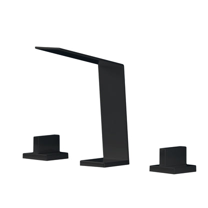 Fontana Duronia Deck Mounted Dual Handle Matte Black Sink Faucet
