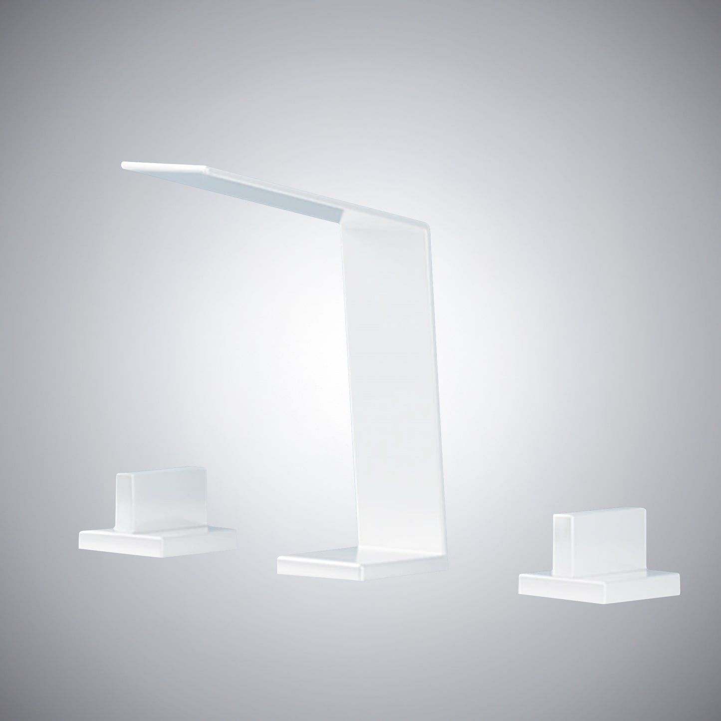 Fontana Duronia Deck Mounted Dual Handle Matte White Sink Faucet