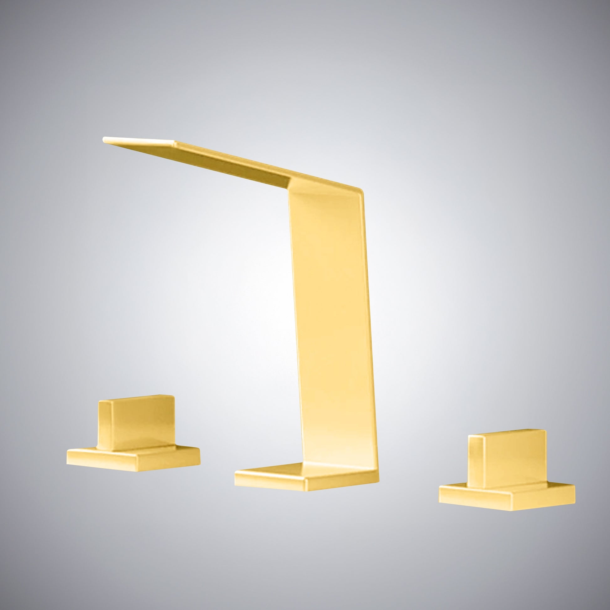 Fontana Duronia Deck Mounted Dual Handle Polished Gold Sink Faucet