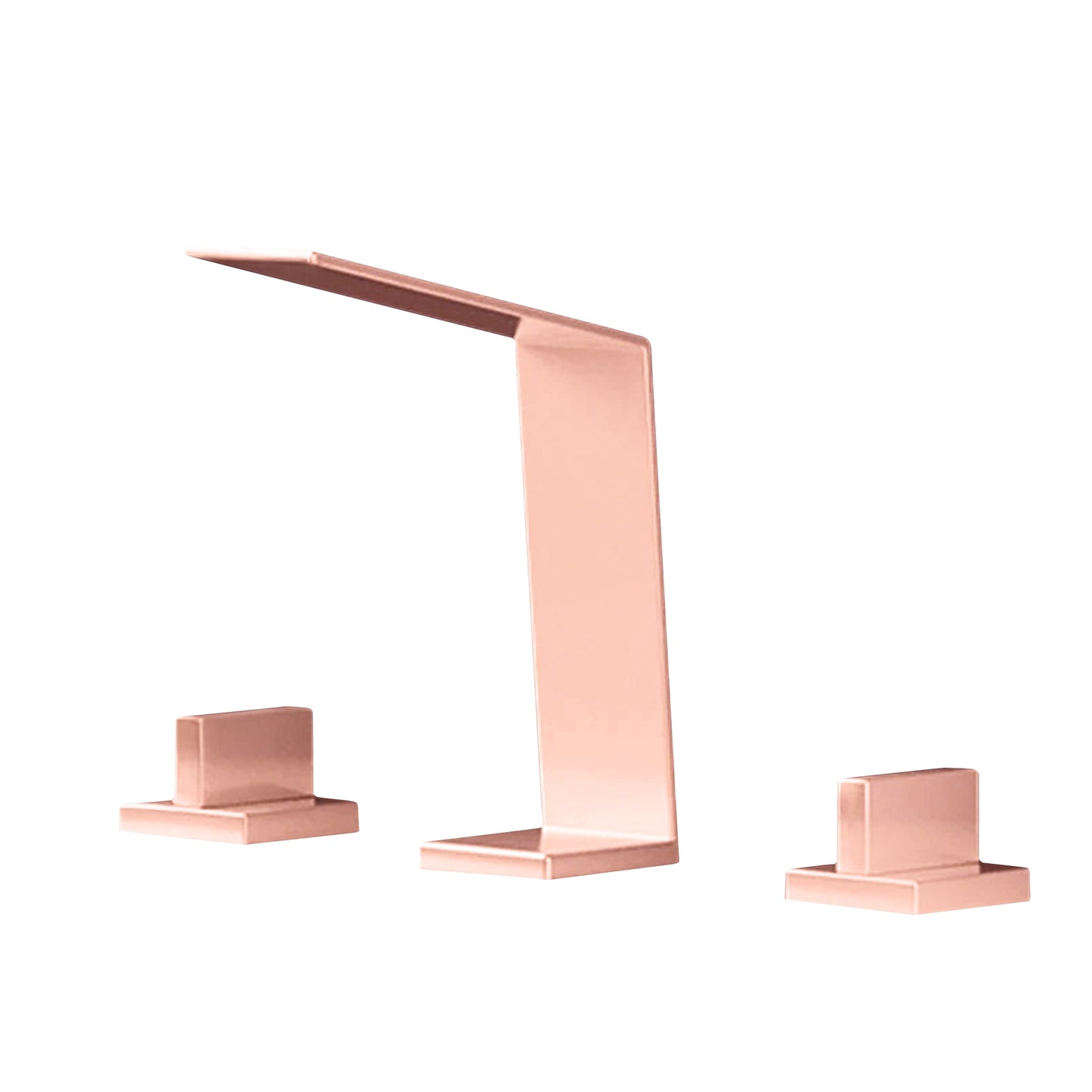 Fontana Duronia Deck Mounted Dual Handle Rose Gold Sink Faucet