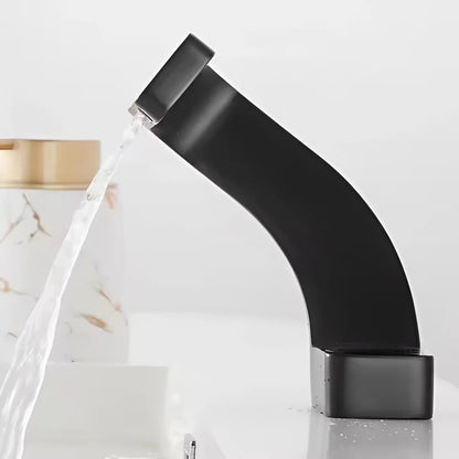 Fontana Epernay Unique Waterfall Single Hole Touchless Black Faucet