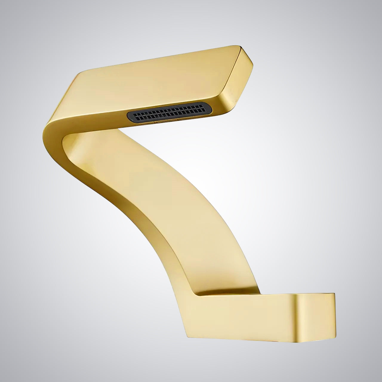 Fontana Epernay Unique Waterfall Single Hole Touchless Gold Faucet