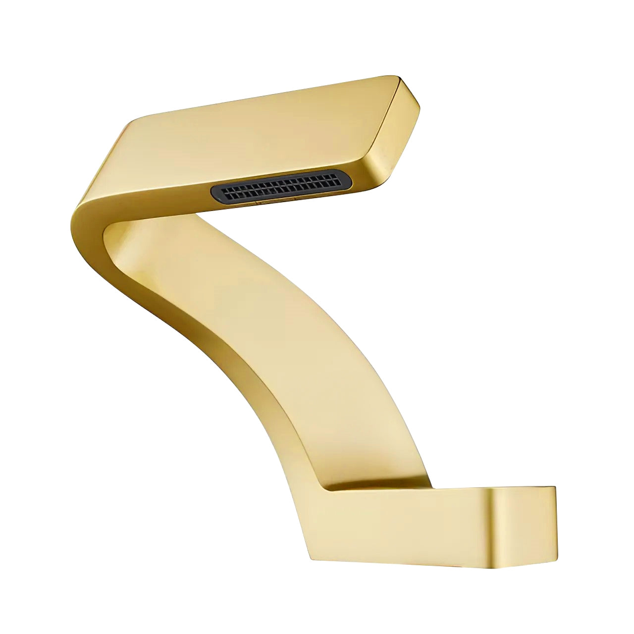Fontana Epernay Unique Waterfall Single Hole Touchless Gold Faucet
