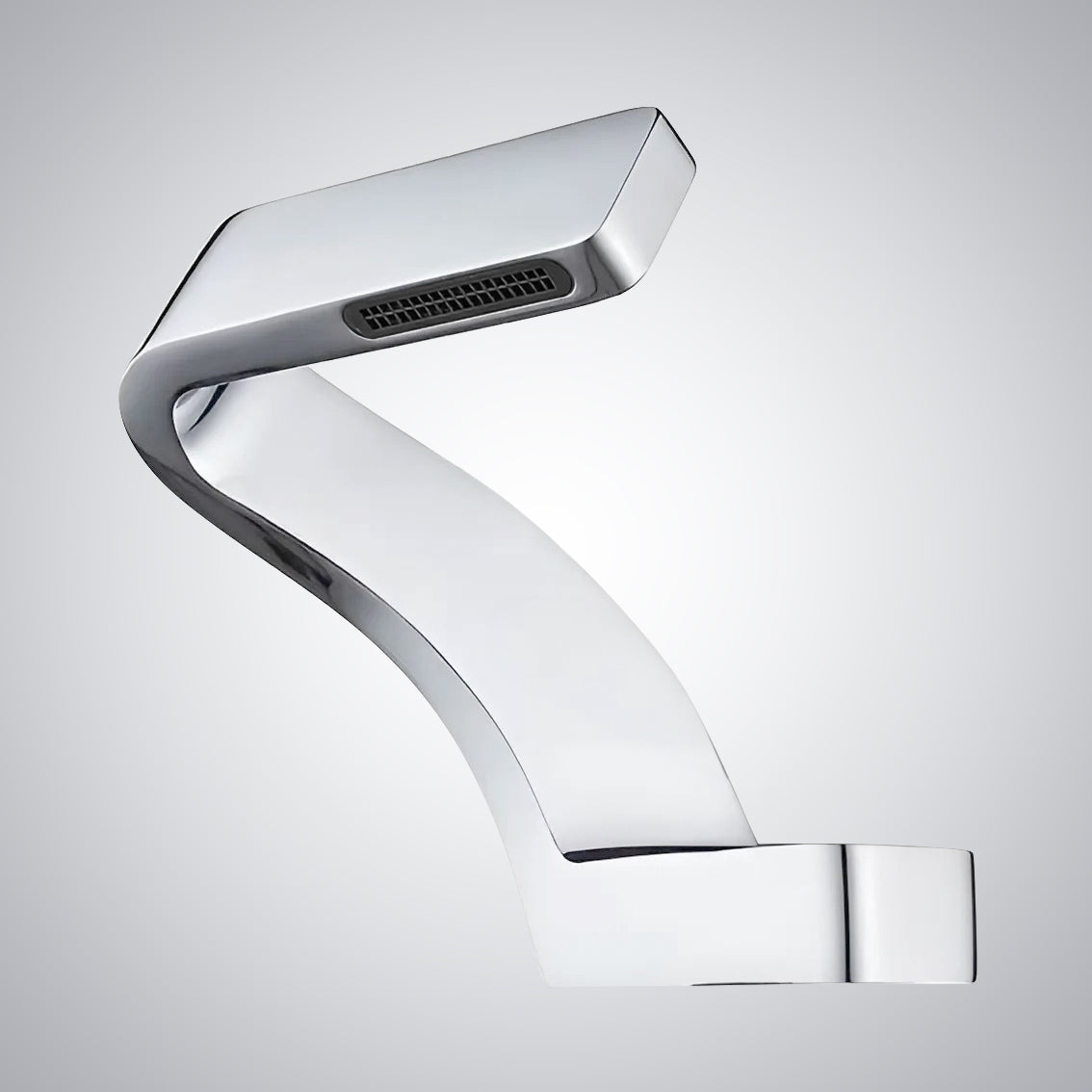 Fontana Epernay Unique Waterfall Single Hole Touchless Silver Faucet