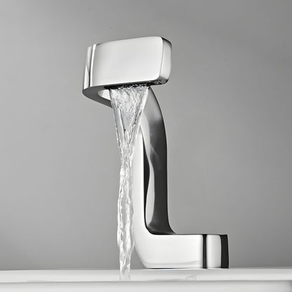 Fontana Epernay Unique Waterfall Single Hole Touchless Silver Faucet