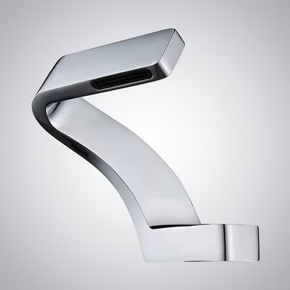 Fontana Epernay Unique Waterfall Single Hole Touchless Silver Gray Faucet