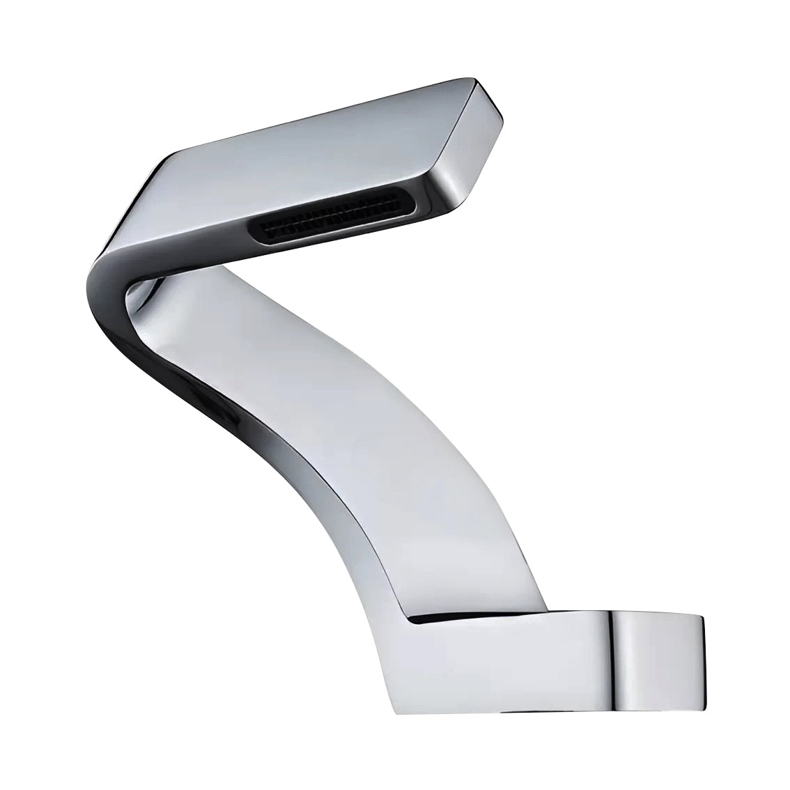 Fontana Epernay Unique Waterfall Single Hole Touchless Silver Gray Faucet