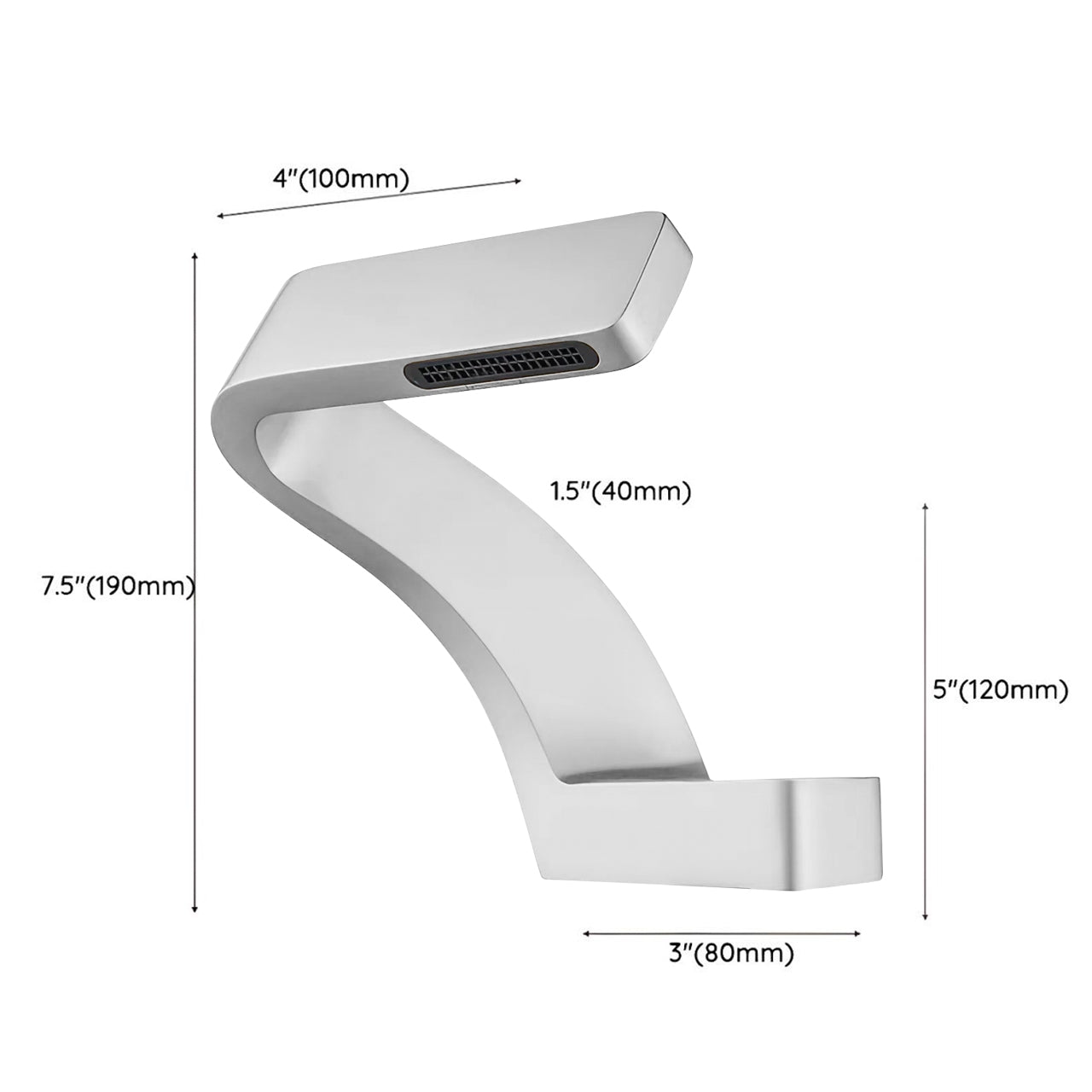 Fontana Epernay Unique Waterfall Single Hole Touchless White Faucet