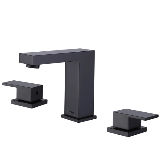 Fontana Epinay 2.1 GPM Double Lever Handle Deck Mounted Matte Black Faucet