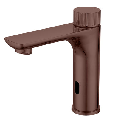 Fontana Evian Touchless Thermostatic Deck Mounted Oil Rubbed Bronze Sink Faucet With Hot & Cold Water Mixer