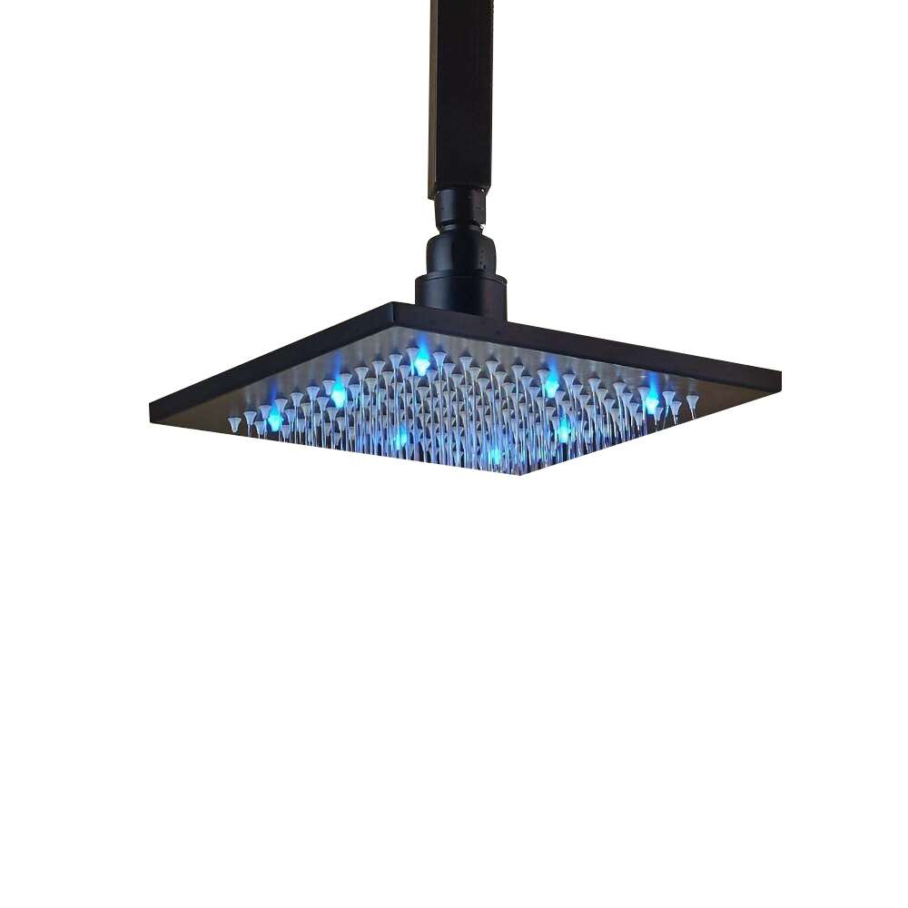 Fontana FS-593RC 8" LED Colors Dark Oil Rubbed Bronze Rain Shower Head