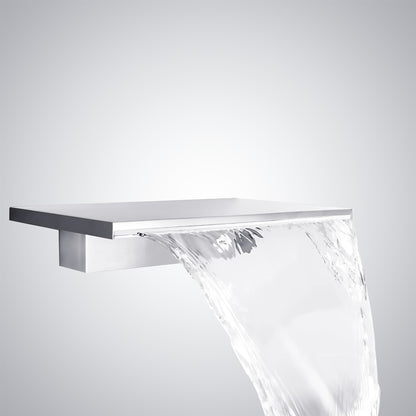 Fontana Firgas Wall Widespread Mount Single Handle Chrome Faucet