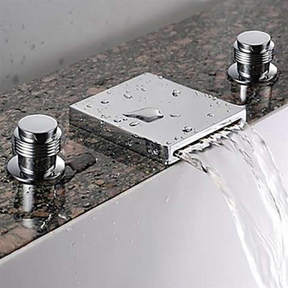 Fontana Florante Wide Spout Chrome Deck Mounted Bathtub Faucet